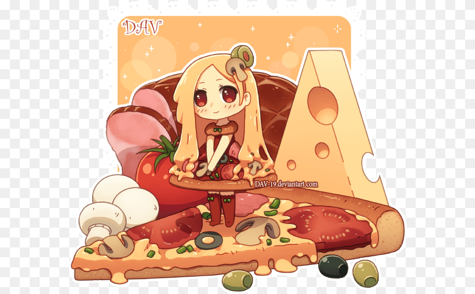 Pizza By Dav Pizza Anime Girl, Food, Face, Head, Person Free Png
