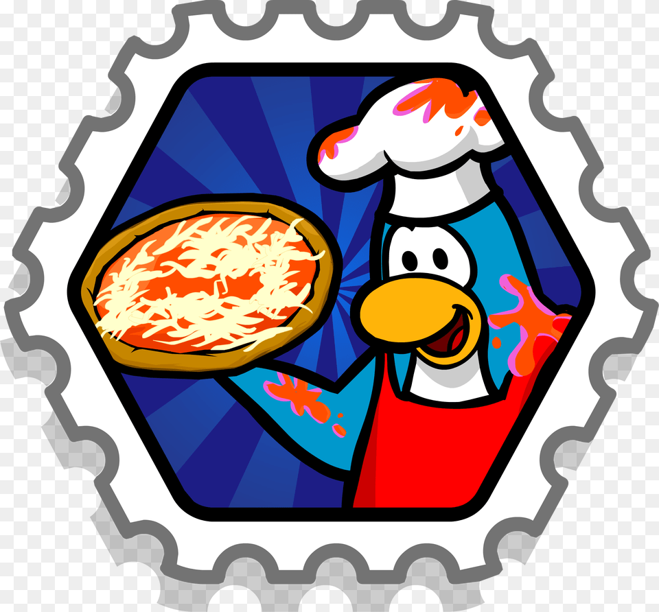 Pizza Chef Stamp Club Penguin Epic Cannon Stamp, Armor, Shield, Baby, Person Free Transparent Png