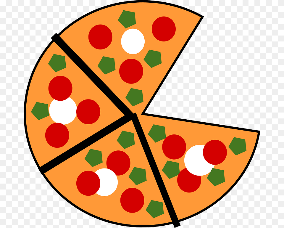 Pizza Clipart 1 5 Pizza Fraction, Leaf, Plant, Food, Sweets Free Png