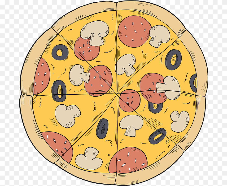 Pizza Clipart Circle, Food, Face, Head, Person Free Transparent Png