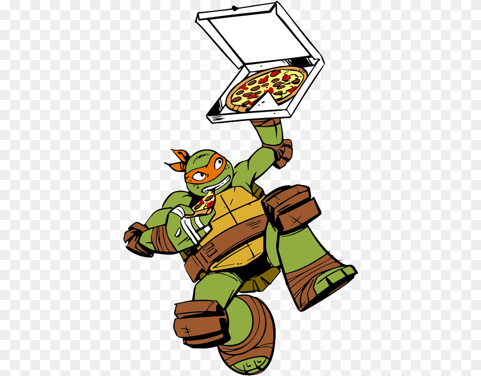 Pizza Clipart Teenage Mutant Ninja Turtles, Book, Comics, Publication, Cartoon Free Png