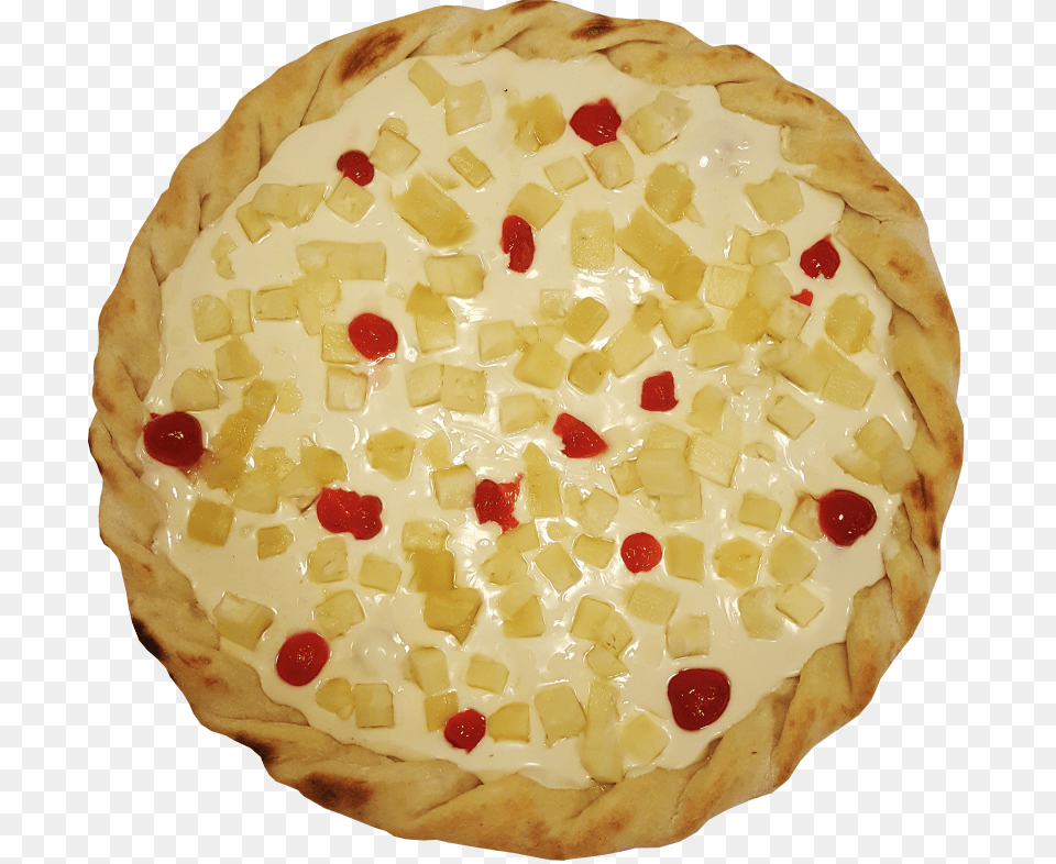 Pizza De Abacaxi Com Chocolate Branco E Cerejas Pizza De Abacaxi, Cake, Dessert, Food, Pie Free Png