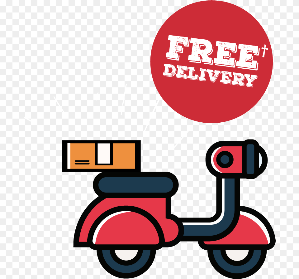 Pizza Delivery, Scooter, Transportation, Vehicle, Motorcycle Free Png