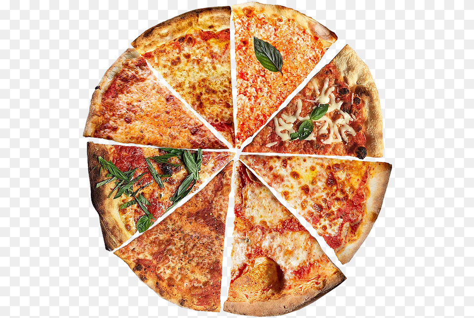 Pizza Different Slices Of Pizza, Food, Food Presentation Free Transparent Png