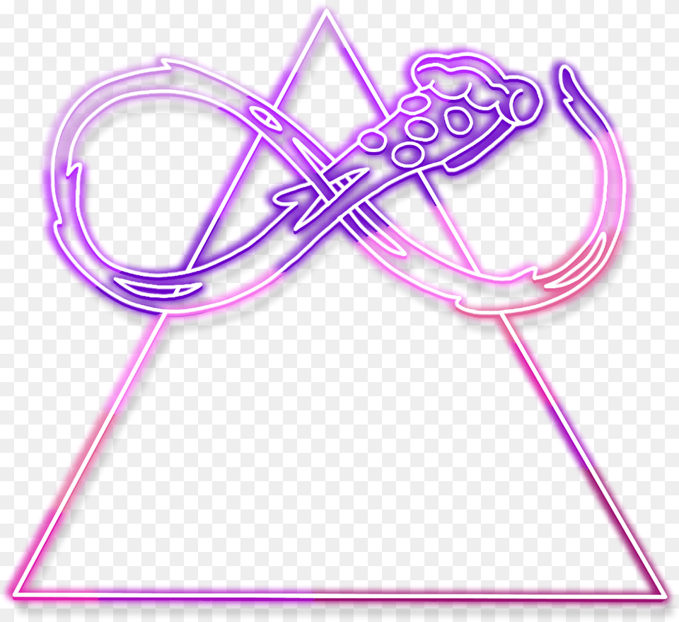 Pizza Frame Neon Glow Triangle Freetoedit Ftestickers, Light, Purple Png Image