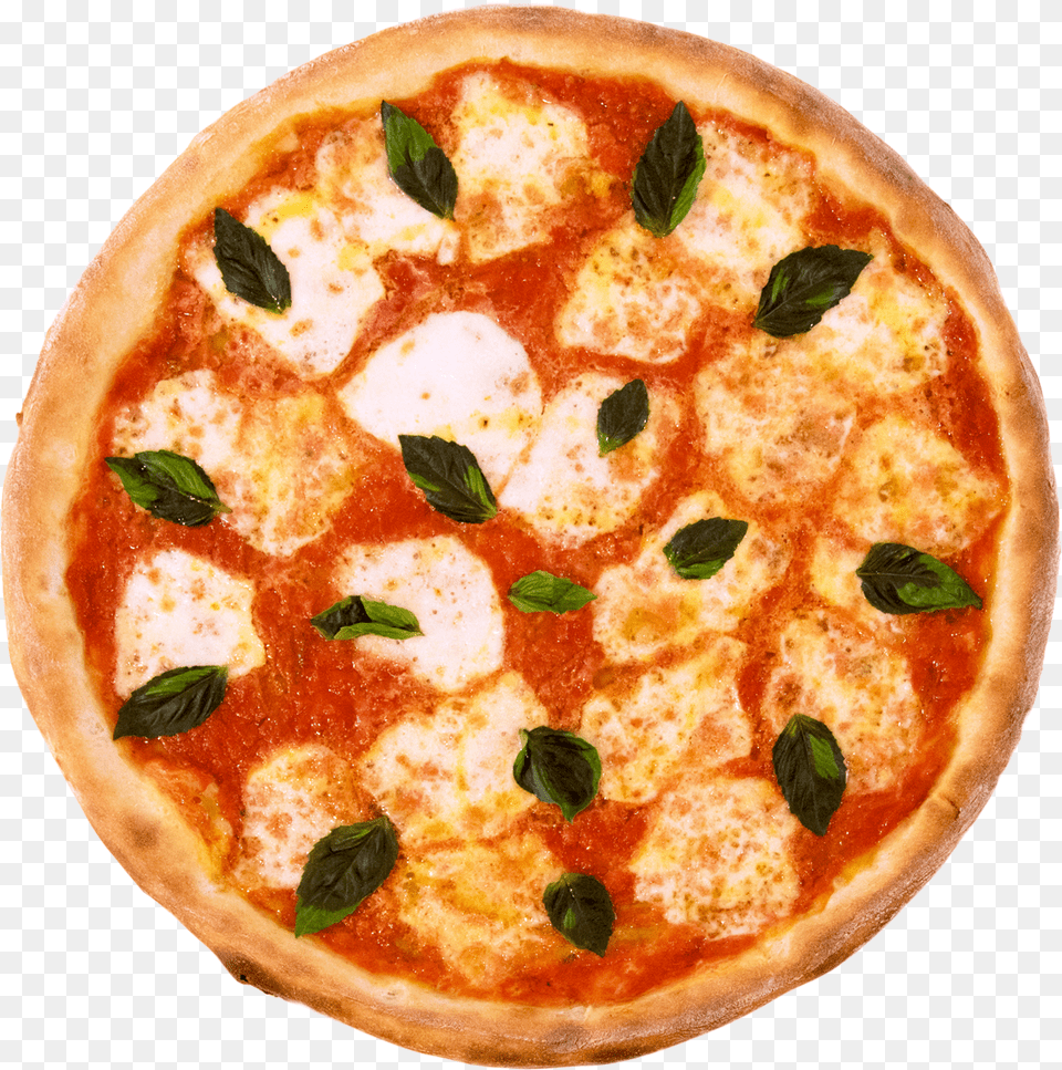 Pizza From Top Margherita Png
