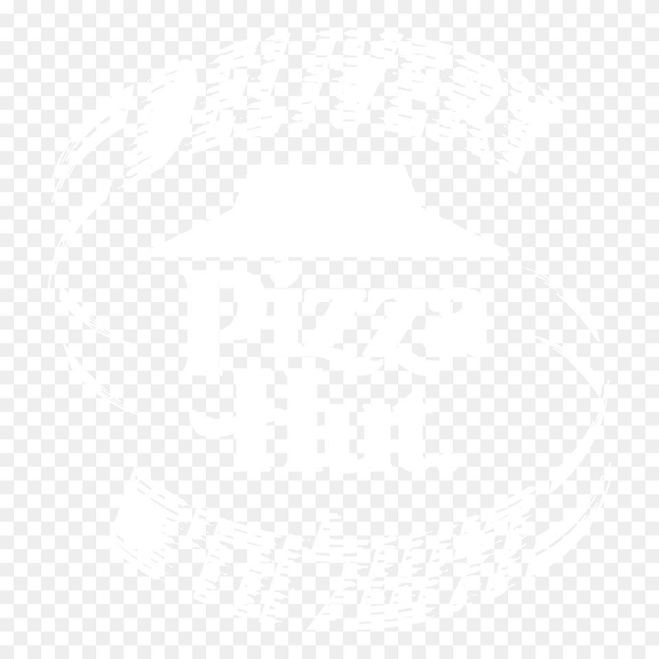 Pizza Hut Israel Logo Black And White Illustration, Stencil Free Transparent Png
