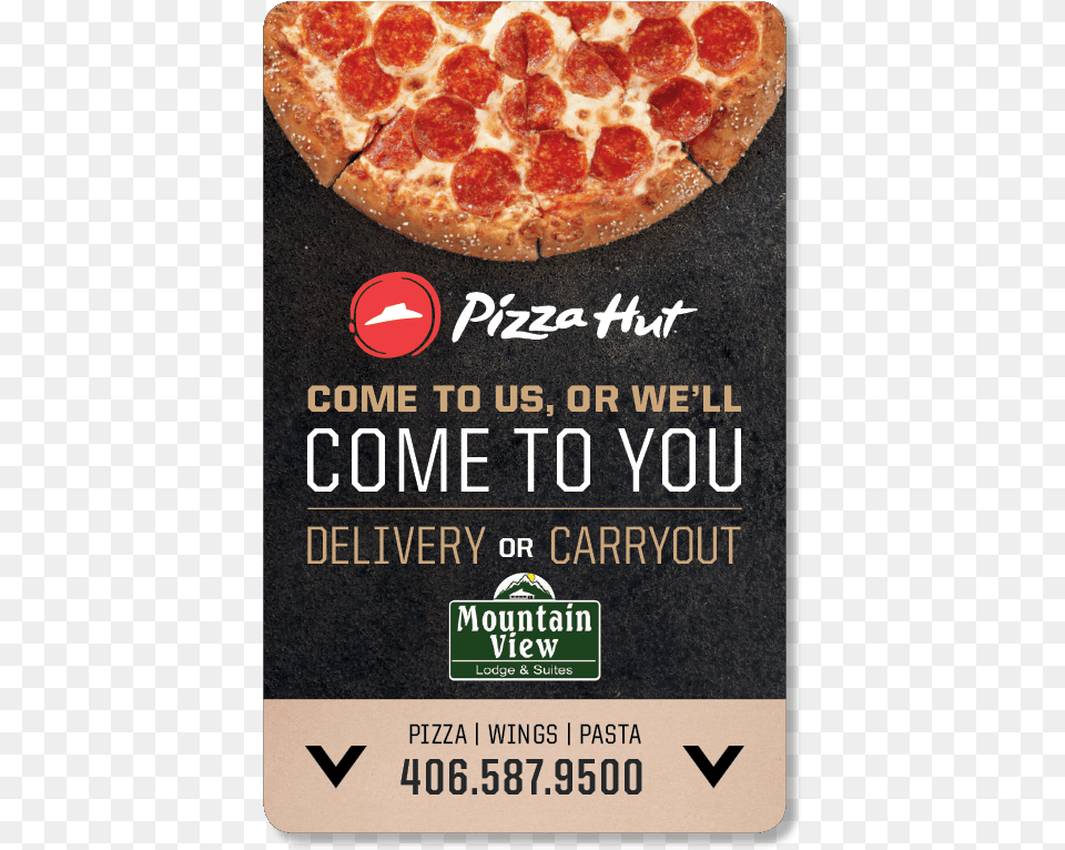 Pizza Hut Visiting Card, Advertisement, Poster, Food Free Transparent Png