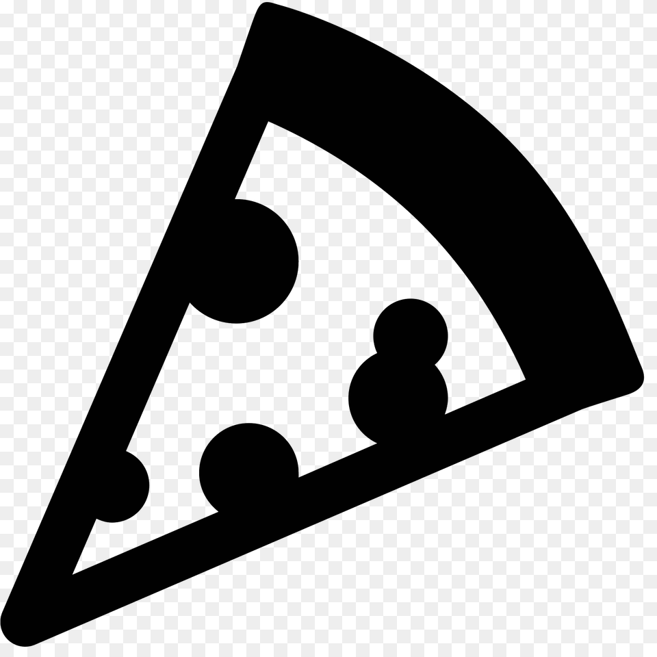 Pizza Icon, Gray Png