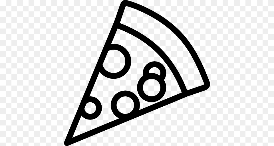Pizza Icon, Gray Png Image