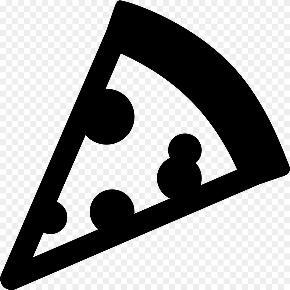 Pizza Icon, Gray Png Image