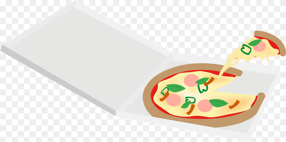 Pizza In A Box Clipart, Cutlery, Food, Lunch, Meal Png Image