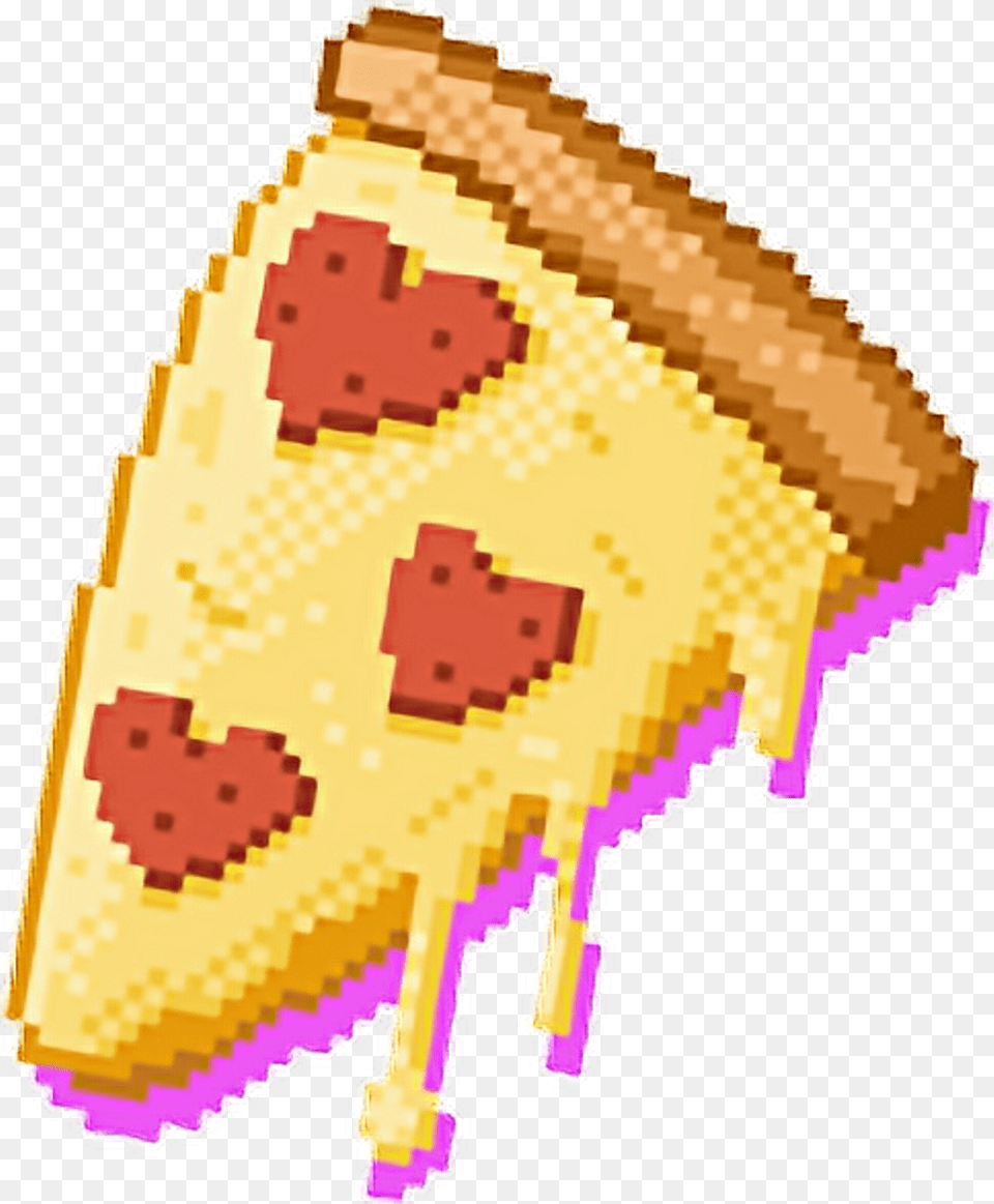Pizza Kawaii Cute Pixel Pixels Pixelize Pixelart Love Pizza Kawaii, Food, Toy, Cake, Dessert Free Png Download