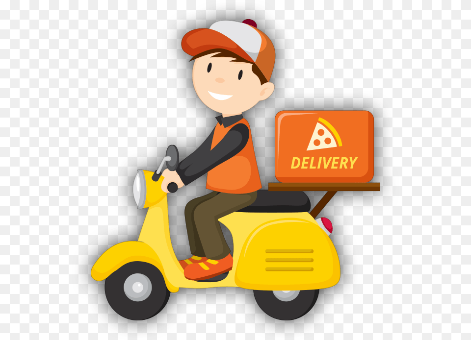 Pizza Ordering System Fast Delivery, Vehicle, Transportation, Motorcycle, Head Free Png