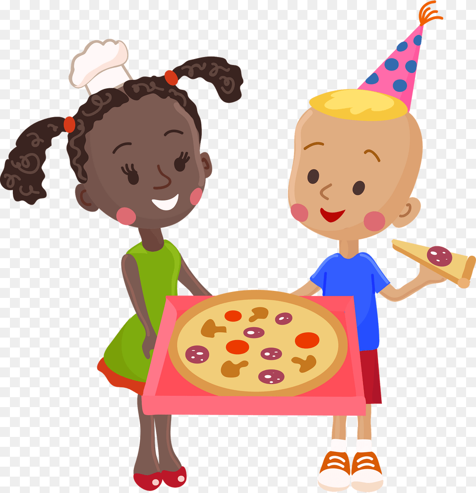 Pizza Party Clipart, Hat, Clothing, Person, People Png Image