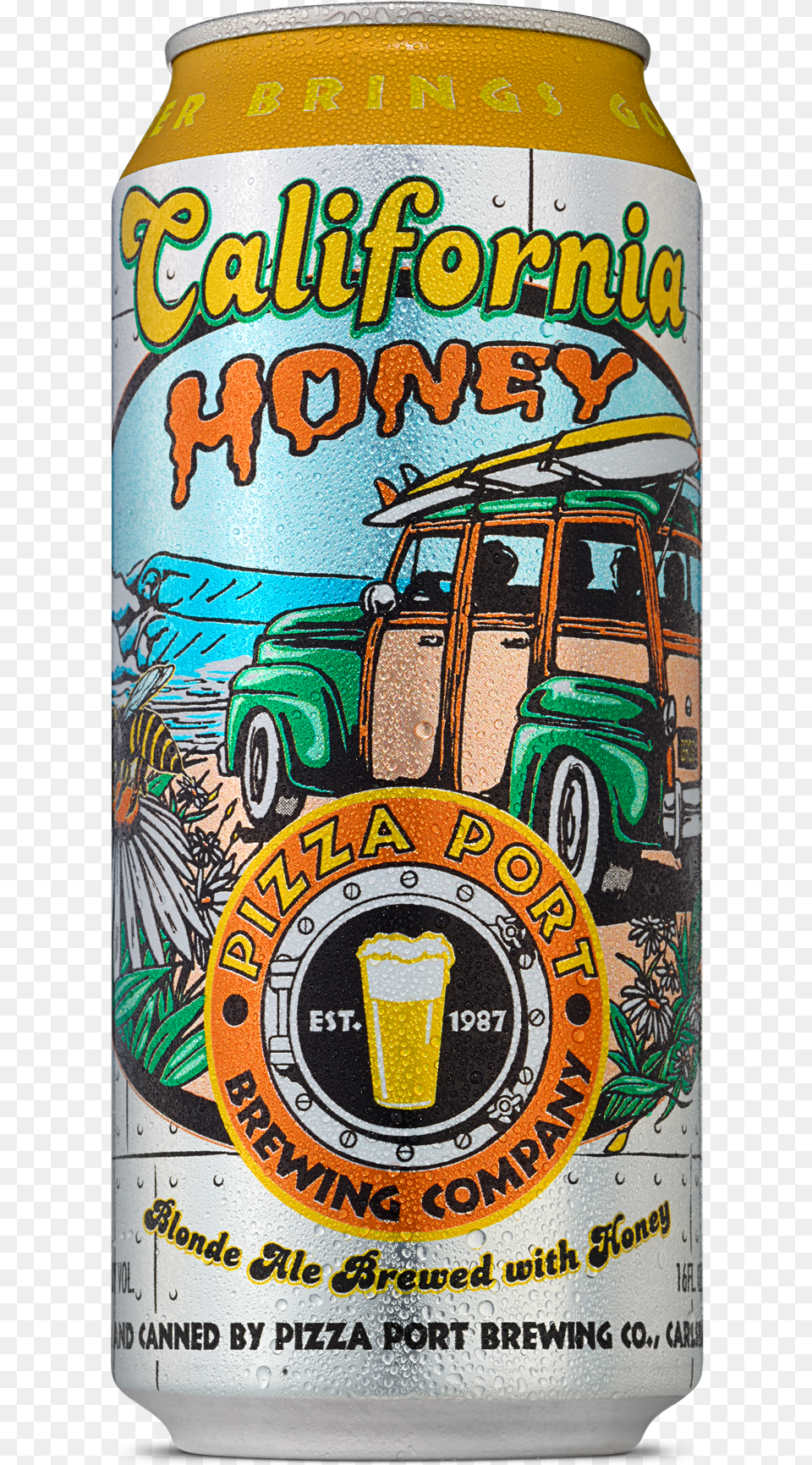 Pizza Port California Honey Blonde Ale, Alcohol, Lager, Beverage, Beer Png Image