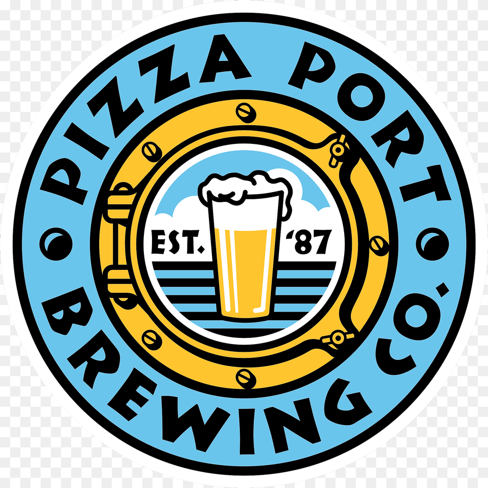 Pizza Port Pizza Port Brewing Logo, Alcohol, Beer, Beverage, Emblem Free Transparent Png