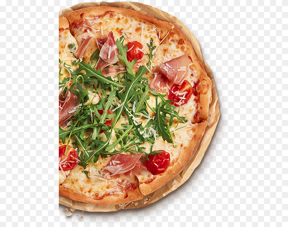 Pizza Prosciutto Pizza Hut, Food, Food Presentation, Arugula, Leafy Green Vegetable Free Png Download