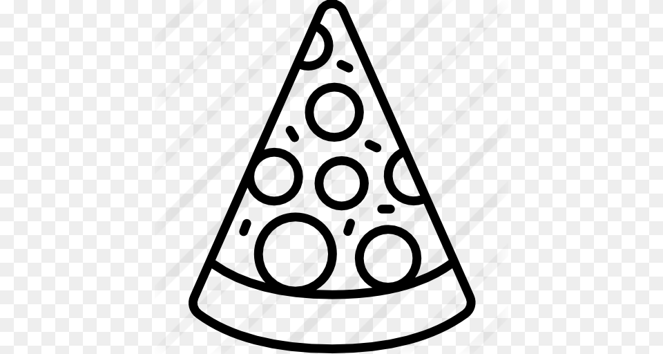 Pizza Slice, Gray Png