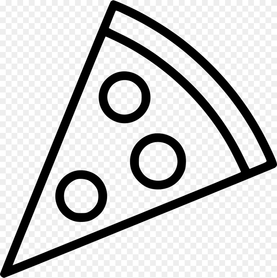 Pizza Slice Clipart Black And White, Triangle Free Png