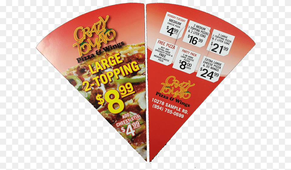 Pizza Slice Doorhanger Pizza Slice Door Hangers, Advertisement, Poster, Food, Text Free Png