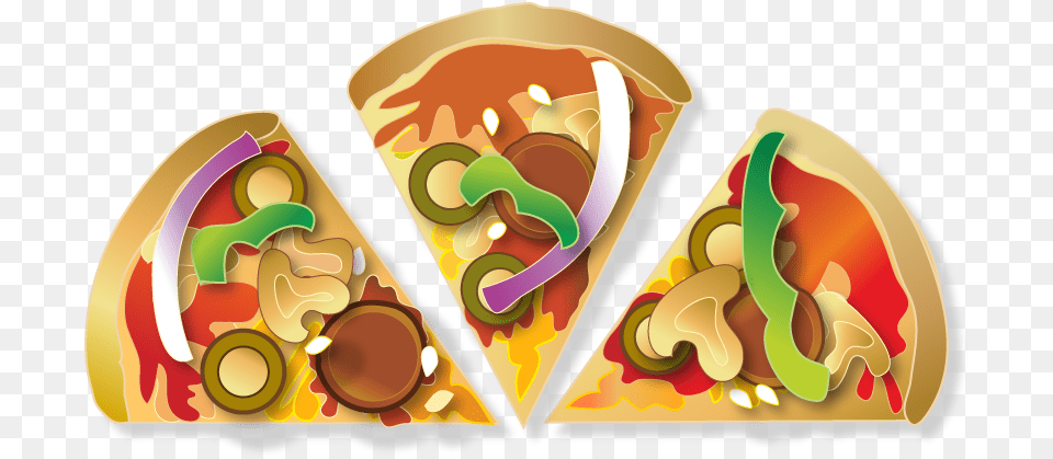 Pizza Slices 3 Pizza With 6 Slices, Food, Dynamite, Weapon, Lunch Png