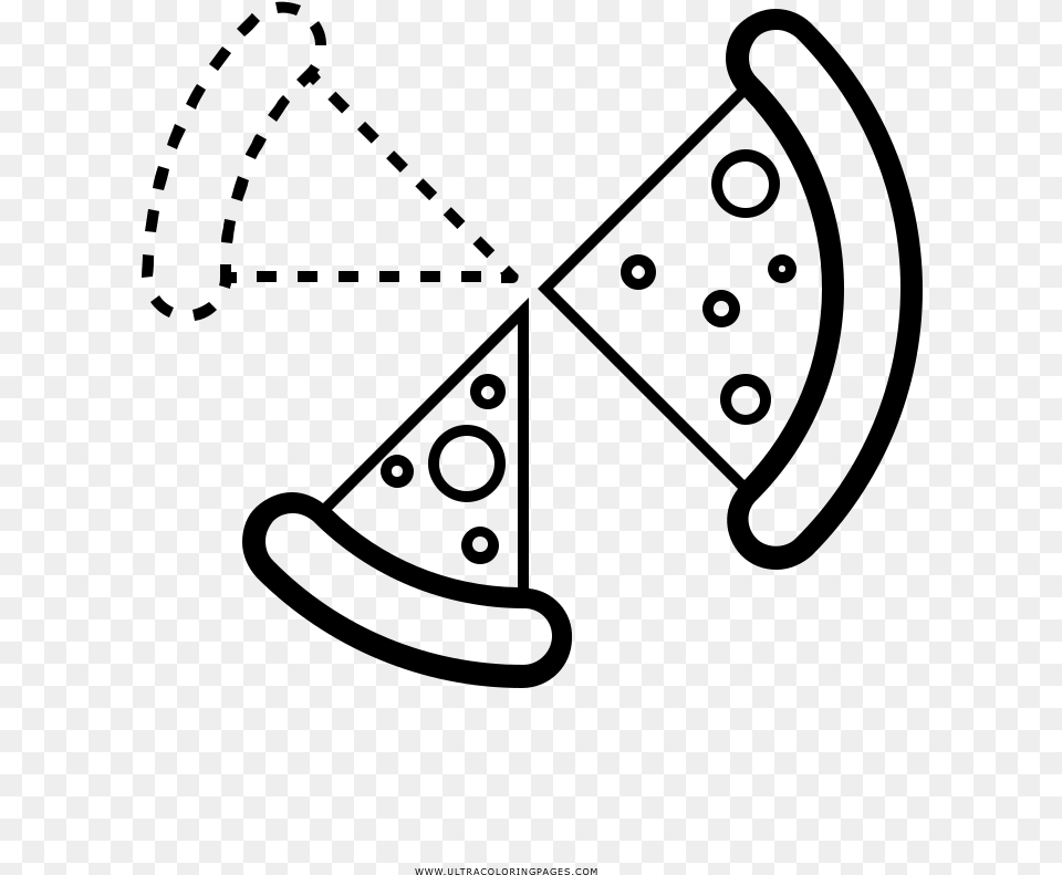 Pizza Slices Coloring, Gray Png