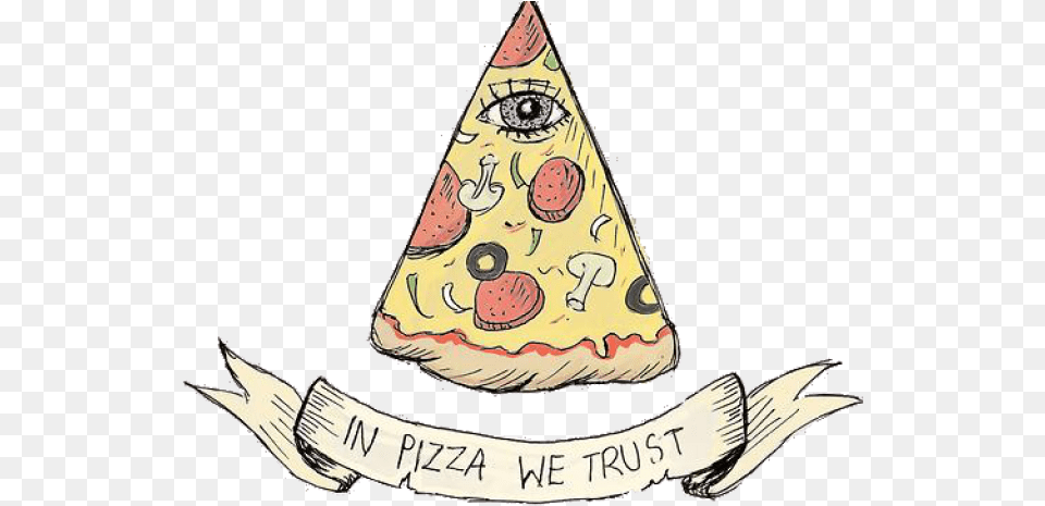 Pizza Tumblr Pizza Illuminati, Clothing, Hat, Triangle Png Image