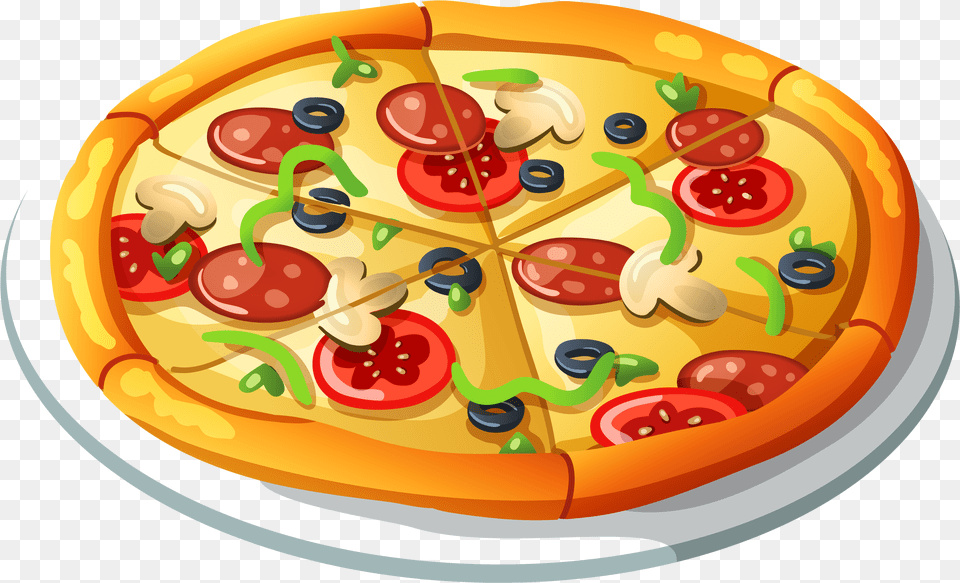 Pizza Vector Clipart Transparent Pizza Desenho, Food, Birthday Cake, Cake, Cream Free Png Download