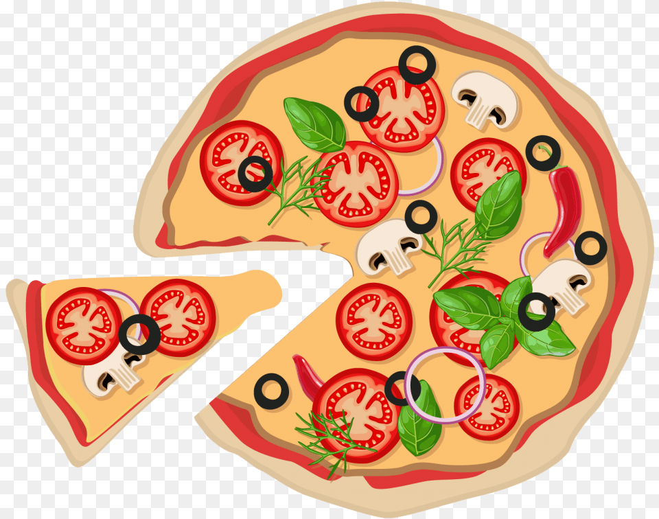 Pizza Vector Pizza Vector Food, Blade, Cooking, Knife Free Transparent Png