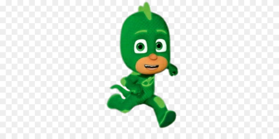 Pj Masks Gekko Running, Green, Plush, Toy, Nature Free Png
