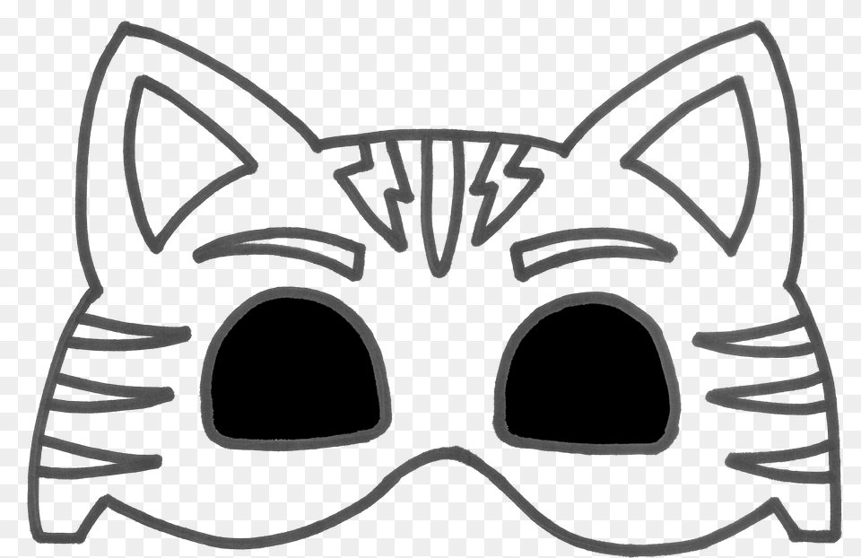 Pj Masks Owlette Mask Template, Animal, Cat, Mammal, Pet Free Transparent Png