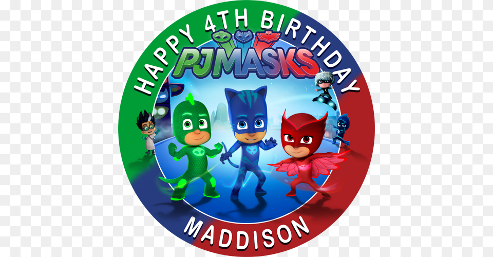 Pj Masks Pj Masks Edible Photo Cake Topper Sheet Birthday, Baby, Person, Face, Head Png Image