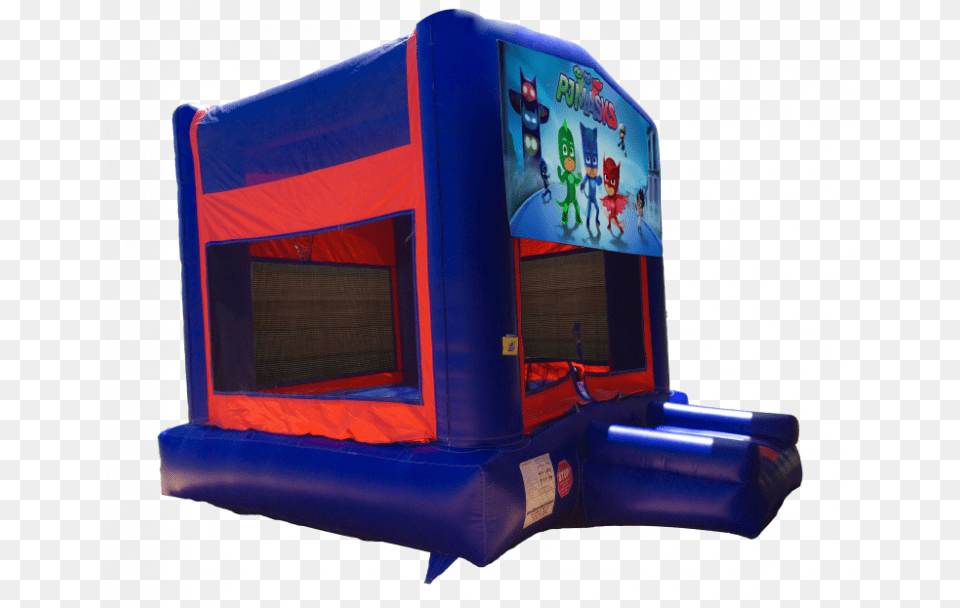 Pj Masks Redblueyellow Bounce House Pj Masks Bounce House, Inflatable, Indoors Png Image