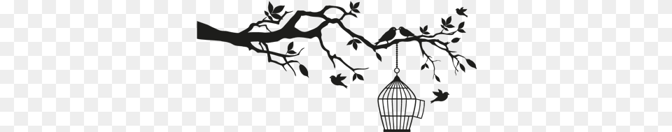 Pjaros En Rama Vinilo Decorativo Bird Tree Stencil Printable, Chandelier, Lamp, Person, Art Png Image