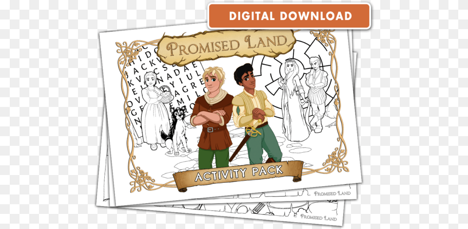 Pl Clipart Community Printable Promised Land Coloring Book, Publication, Comics, Male, Person Free Png