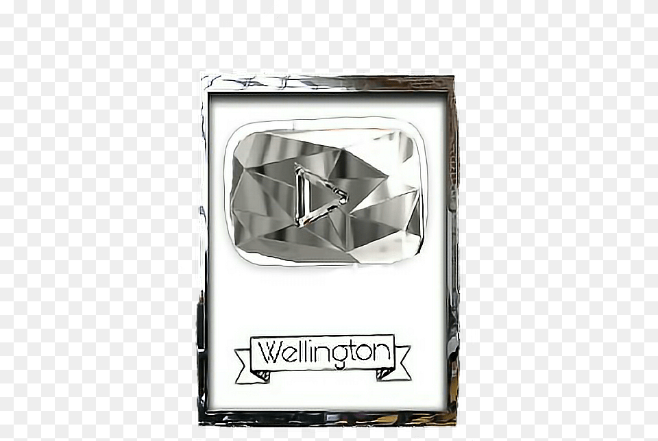 Placa De Diamante Do Youtube Diamond Subscriber Play Button, Accessories, Buckle Png