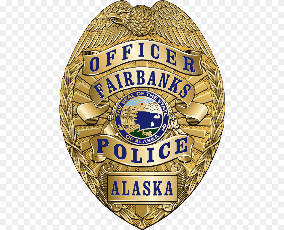 Placa De Polica Fairbanks Fairbanks Police Department Badge, Logo, Symbol, Can, Tin Png