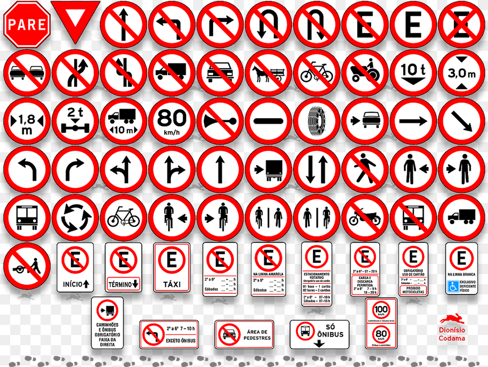 Placas De Trnsito Utilizadas No Brasil, Sign, Symbol, Scoreboard, Text Free Png Download