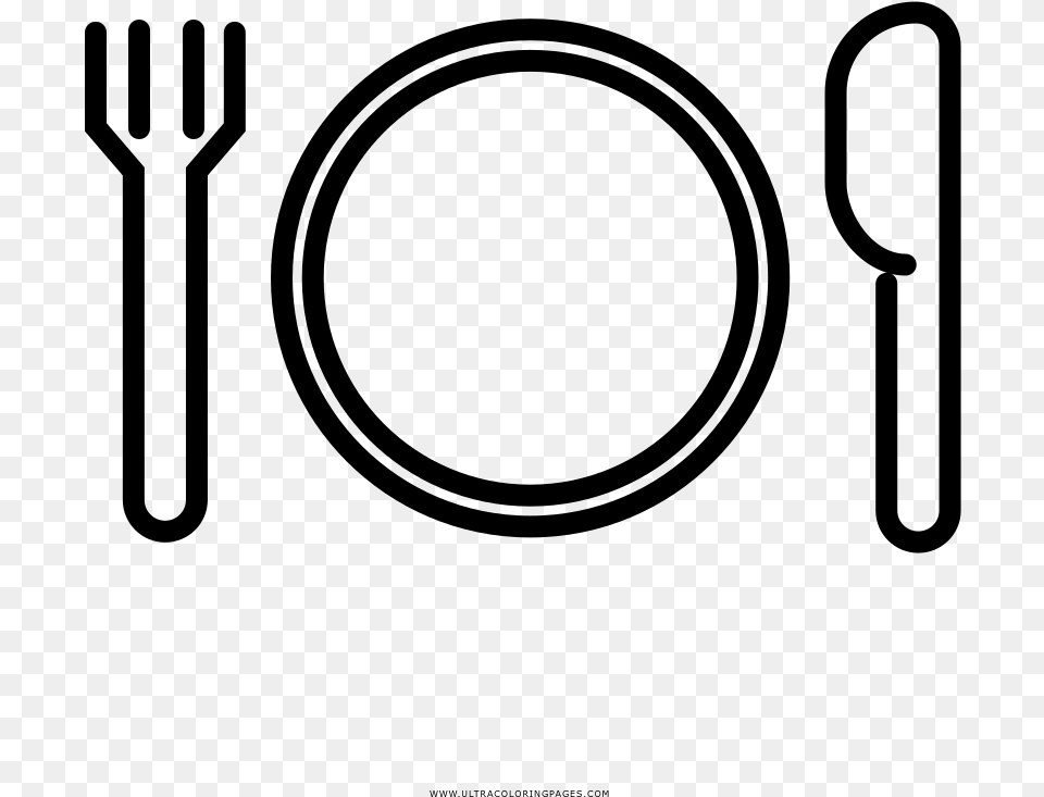 Place Setting Coloring, Gray Png