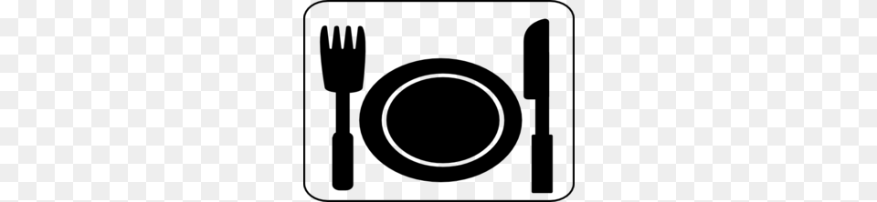 Place Setting Dinner Knife Fork Plate Clip Art, Gray Free Png
