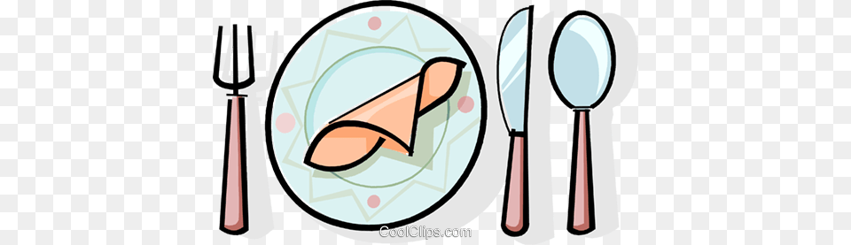 Place Setting Royalty Free Vector Clip Art Illustration, Cutlery, Fork, Spoon, Ammunition Png Image