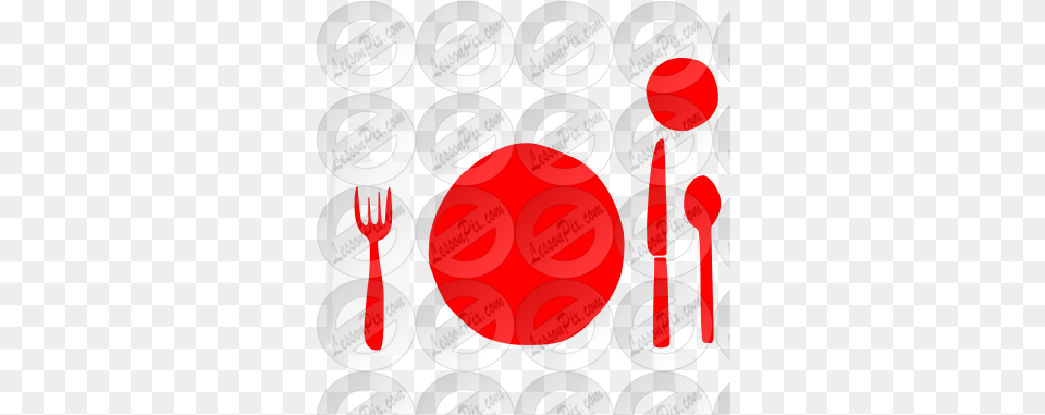 Place Setting Stencil For Classroom Therapy Use Great Circle, Cutlery, Fork, Dynamite, Weapon Free Png Download