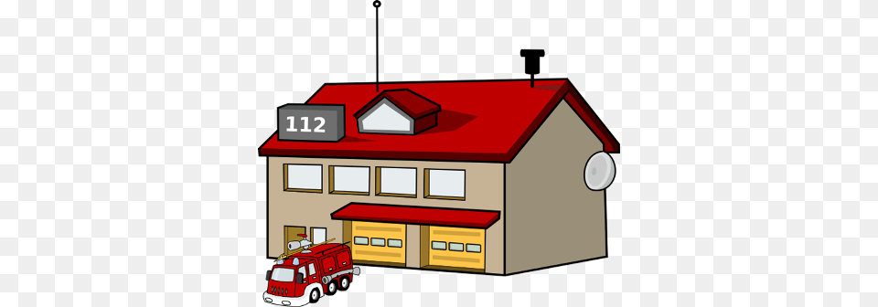 Places Clipart Building, Fire Truck, Transportation, Truck, Vehicle Free Png
