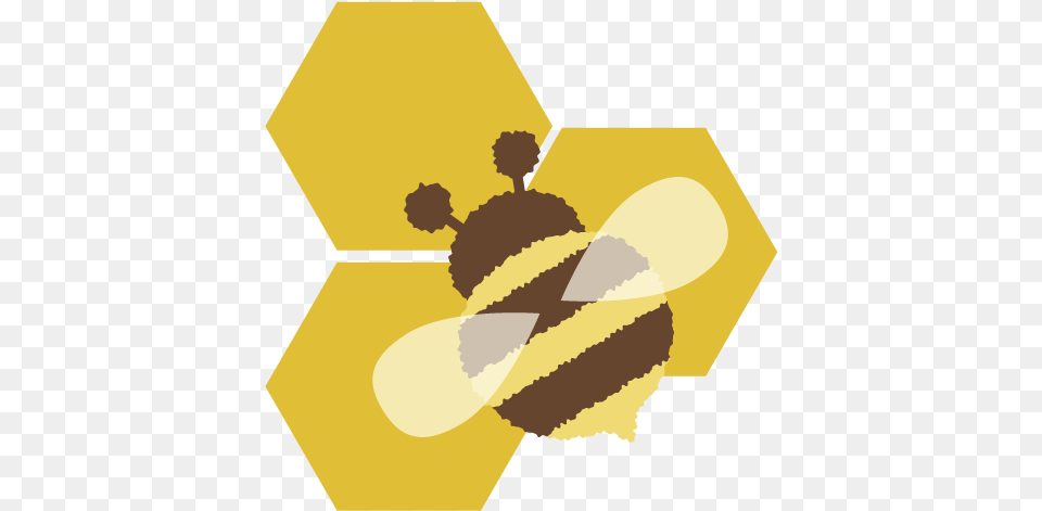 Placing The Bee On The Honey Cells Adobe Illustrator, Animal, Honey Bee, Insect, Invertebrate Free Png