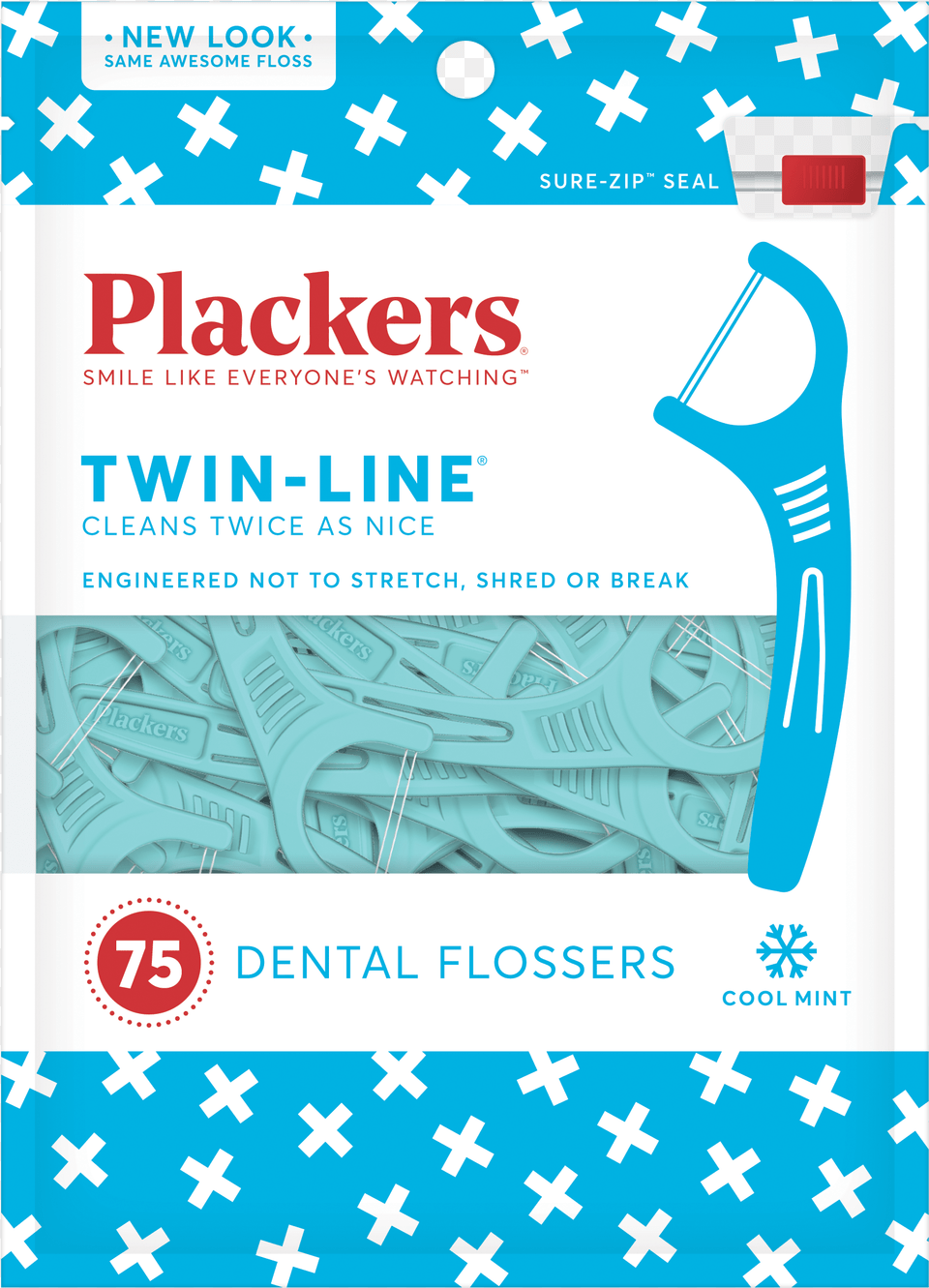 Plackers Twin Line Cool Mint Dental Floss Picks 150 Plackers Twin Line, Advertisement, Brush, Device, Poster Free Png Download
