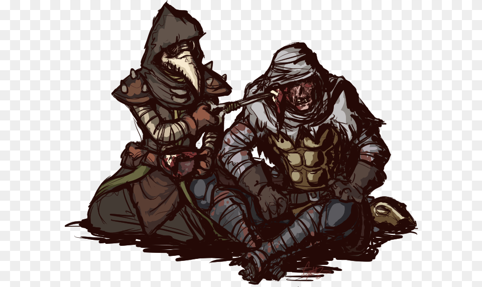 Plague Doctor And Leper Darkest Dungeon Leper And Plague Doctor, Person, Face, Head Free Png