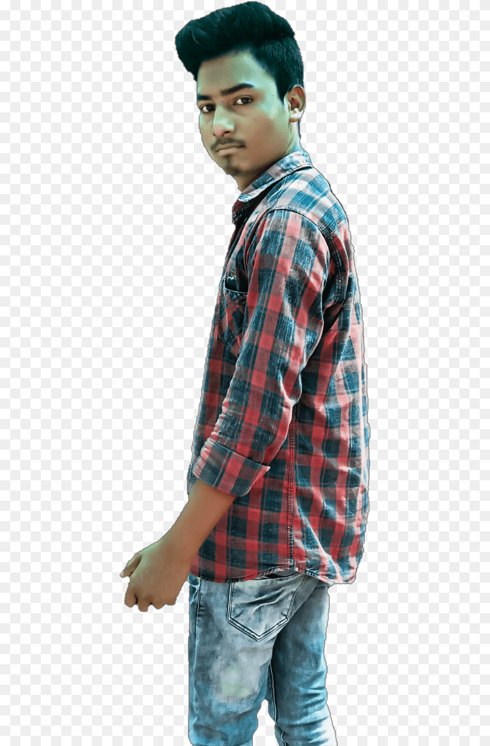 Plaid, Jeans, Male, Person, Photography Png