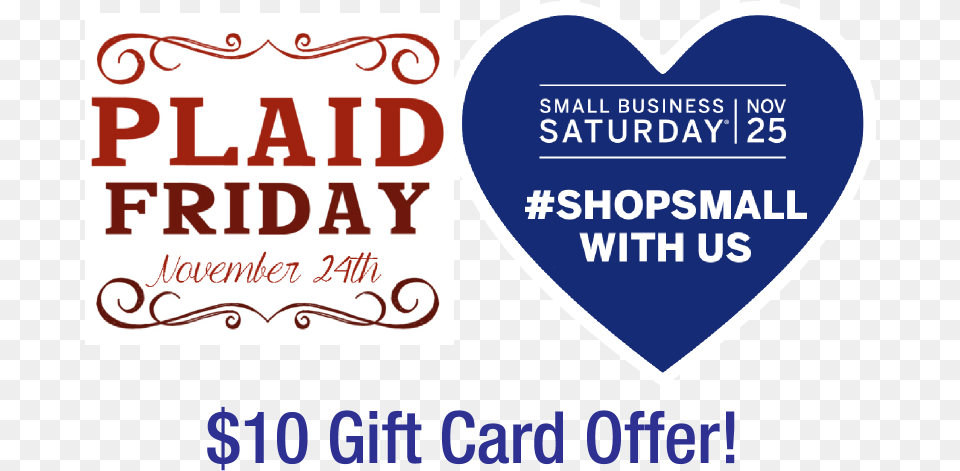 Plaid Friday And Small Business Saturday 10 Gift Card Plaid Friday, Advertisement, Poster, Text Free Png