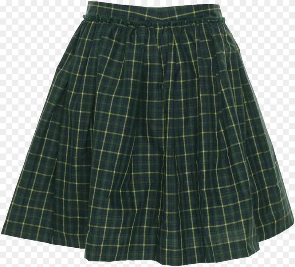 Plaid Skirt Green Check Aesthetic Moodboard Plaid Green Skirt Aesthetic, Clothing, Tartan, Miniskirt, Kilt Free Png